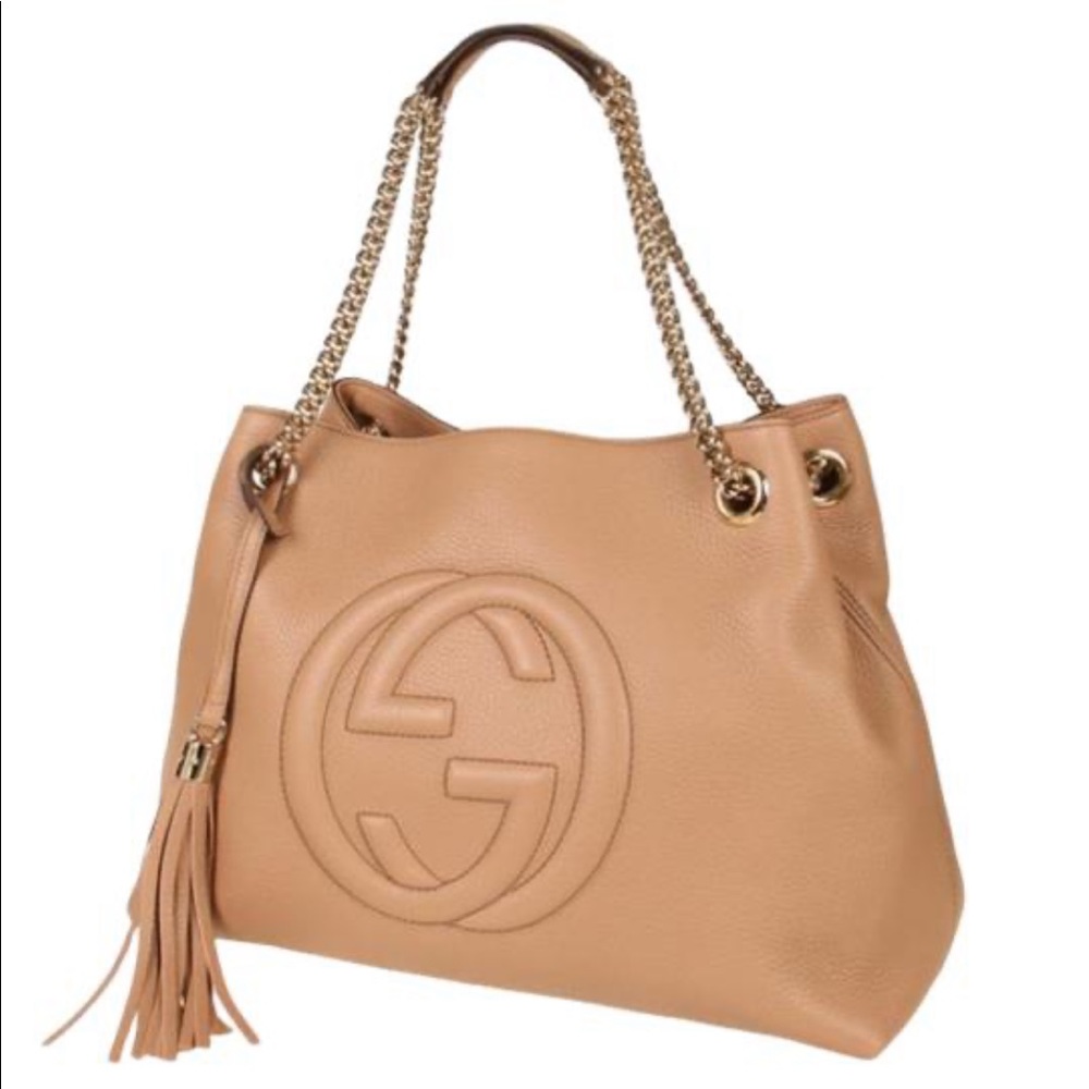 New Packaged Gucci Soho tote with chains